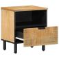 Preview: Nachttisch Braun 40x33x46 cm Massivholz Mango