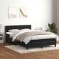 Preview: ARDEBO.de - Boxspringbett mit Matratze & LED Schwarz 160x210 cm Samt