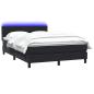 Preview: Boxspringbett mit Matratze & LED Schwarz 160x210 cm Samt