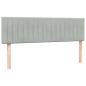 Preview: Boxspringbett mit Matratze Hellgrau 160x210 cm Samt