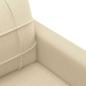 Preview: 3-tlg. Sofagarnitur mit Kissen Creme Stoff