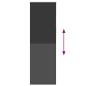Preview: Verdunkelungsrollo Schwarz 70x230 cm Stoffbreite 65,7 cm