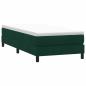 Preview: ARDEBO.de - Boxspringbett ohne Matratze Dunkelgrün 80x210 cm Samt