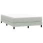 Preview: ARDEBO.de - Boxspringbett ohne Matratze Hellgrau 160x210 cm Samt