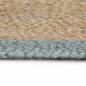 Preview: Teppich Handgefertigt Jute mit Olivgrünem Rand 120 cm