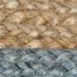 Preview: Teppich Handgefertigt Jute mit Olivgrünem Rand 120 cm