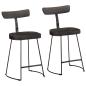 Preview: ARDEBO.de - Barhocker 2 Stk. Schwarz 49x43x79 cm Mango Massivholz