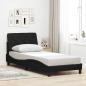 Preview: ARDEBO.de - Bettgestell ohne Matratze Schwarz 90x200 cm Stoff