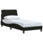 Preview: Bettgestell ohne Matratze Schwarz 90x200 cm Stoff