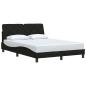 Preview: ARDEBO.de - Bettgestell ohne Matratze Schwarz 120x200 cm Stoff