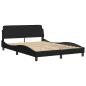 Preview: Bettgestell ohne Matratze Schwarz 120x200 cm Stoff