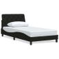 Preview: Bettgestell ohne Matratze Schwarz 100x200 cm Stoff