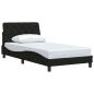 Preview: Bettgestell ohne Matratze Schwarz 100x200 cm Stoff