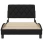 Preview: Bettgestell ohne Matratze Schwarz 100x200 cm Stoff