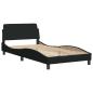 Preview: Bettgestell ohne Matratze Schwarz 100x200 cm Stoff