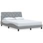Preview: Bettgestell ohne Matratze Hellgrau 140x190 cm Stoff