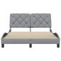 Preview: Bettgestell ohne Matratze Hellgrau 140x190 cm Stoff