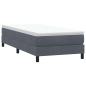 Preview: Boxspringbett ohne Matratze Dunkelgrau 80x220 cm Samt