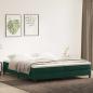 Preview: ARDEBO.de - Boxspringbett ohne Matratze Dunkelgrün 200x210 cm Samt
