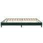 Preview: Boxspringbett ohne Matratze Dunkelgrün 200x210 cm Samt