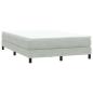 Preview: Boxspringbett ohne Matratze Hellgrau 140x220 cm Samt