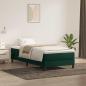 Preview: ARDEBO.de - Boxspringbett mit Matratze Dunkelgrün 80x220 cm Samt