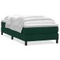 Preview: Boxspringbett mit Matratze Dunkelgrün 80x220 cm Samt