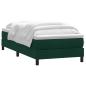 Preview: Boxspringbett mit Matratze Dunkelgrün 80x220 cm Samt
