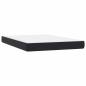 Preview: Boxspringbett mit Matratze Schwarz 160x210 cm Samt