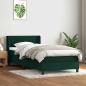 Preview: ARDEBO.de - Boxspringbett mit Matratze Dunkelgrün 80x220 cm Samt