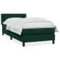 Preview: Boxspringbett mit Matratze Dunkelgrün 80x220 cm Samt