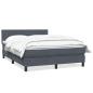 Preview: Boxspringbett mit Matratze Dunkelgrau 160x210 cm Samt