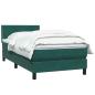 Preview: Boxspringbett mit Matratze Dunkelgrün 80x220 cm Samt