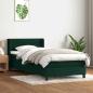 Preview: ARDEBO.de - Boxspringbett mit Matratze Dunkelgrün 80x220 cm Samt