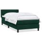 Preview: Boxspringbett mit Matratze Dunkelgrün 80x220 cm Samt