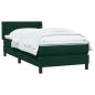 Preview: Boxspringbett mit Matratze Dunkelgrün 80x220 cm Samt