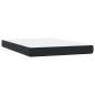 Preview: Boxspringbett mit Matratze Schwarz 160x210 cm Samt