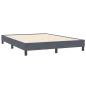 Preview: Boxspringbett mit Matratze Dunkelgrau 160x210 cm Samt