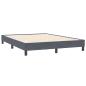 Preview: Boxspringbett mit Matratze Dunkelgrau 160x210 cm Samt