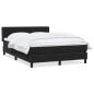 Preview: Boxspringbett mit Matratze Schwarz 160x210 cm Samt