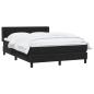 Preview: Boxspringbett mit Matratze Schwarz 160x210 cm Samt