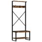 Preview: ARDEBO.de - Kleiderst?nder Mehrfarbig 80x40x190 cm Altholz Massivholz