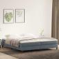 Preview: ARDEBO.de - Boxspringbett ohne Matratze Dunkelgrau 200x220 cm Samt
