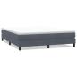 Preview: Boxspringbett ohne Matratze Dunkelgrau 180x220 cm Samt