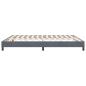 Preview: Boxspringbett ohne Matratze Dunkelgrau 180x220 cm Samt