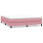 Preview: Boxspringbett ohne Matratze Rosa 180x220 cm Samt