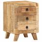 Preview: ARDEBO.de - Nachttisch 37x32x50 cm Raues Massivholz Mango