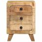 Preview: Nachttisch 37x32x50 cm Raues Massivholz Mango