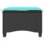 Preview: Gartenhocker mit Kissen 2 Stk. Schwarz 55x55x36 cm Poly Rattan