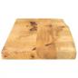 Preview: Tischplatte 90x30x2,5 cm Baumkante Massivholz Raues Mangoholz
